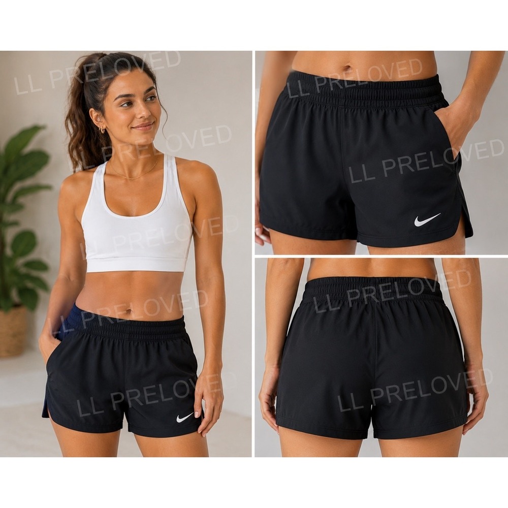 Nike Dri-FIT Women's Black Athletic Training Shorts Size Small S Gym Running